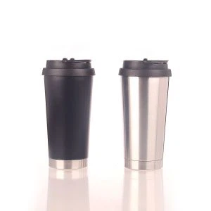 Taza de café de acero inoxidable de doble pared