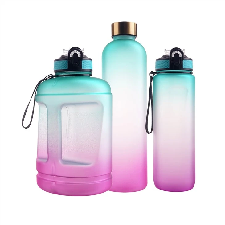 El galón 90oz embotella las botellas de agua de encargo de la paja del gimnasio del logotipo del tamaño grande con la manija