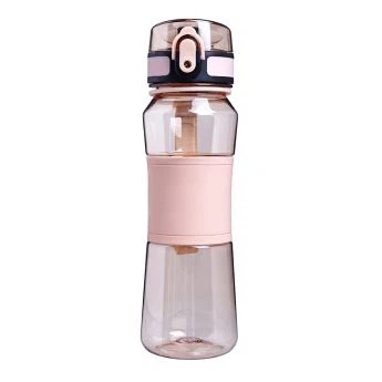 Beber botellas de agua deportivas con tapa abatible