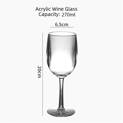 Tazas de vidrio de vino de plástico